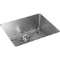 Elkay - 18 Gauge Stainless Steel 22.5'' x 18.5'' x 9'' Single Bowl Undermount Kit - Polished Satin