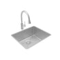 Elkay - Crosstown 18 Gauge Stainless Steel 22-1/2'' x 18-1/2'' x 9'', Single Bowl Undermount Sink, Faucet & Drain Kit - Polished Satin