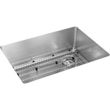 Elkay - 18 Gauge Stainless Steel 25.5'' x 18.5'' x 9'' Single Bowl Undermount Kit - Polished Satin