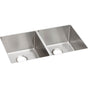 Elkay - 18 Gauge Stainless Steel 31.5'' x 18.5'' x 9'' Double Bowl Undermount Kitchen Sink - Polished Satin