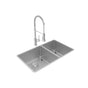 Elkay - Crosstown 18 Gauge Stainless Steel 31-1/2'' x 18-1/2'' x 9'', 60/40 Double Bowl Undermount Sink, Faucet, Bottom Grid & Drain Kit - Polished Satin