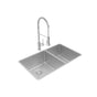 Elkay - Crosstown 18 Gauge Stainless Steel 31-1/2'' x 18-1/2'' x 9'', 60/40 Double Bowl Undermount Sink, Faucet & Drain Kit - Polished Satin