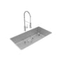 Elkay - Crosstown 18 Gauge Stainless Steel 36-1/2'' x 18-1/2'' x 9'', Single Bowl Undermount Sink, Faucet, Bottom Grid & Drain Kit - Polished Satin