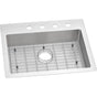 Elkay - 18 Gauge Stainless Steel 25'' x 22'' x 6'' Single Bowl Dual Mount Kitchen Sink Kit - Polished Satin