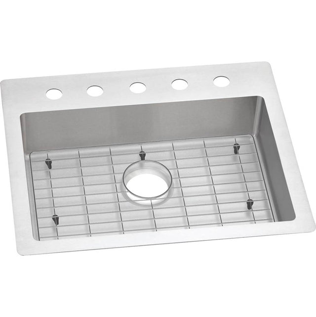 Elkay - 18 Gauge Stainless Steel 25'' x 22'' x 6'' Single Bowl Dual Mount Kitchen Sink Kit - Polished Satin