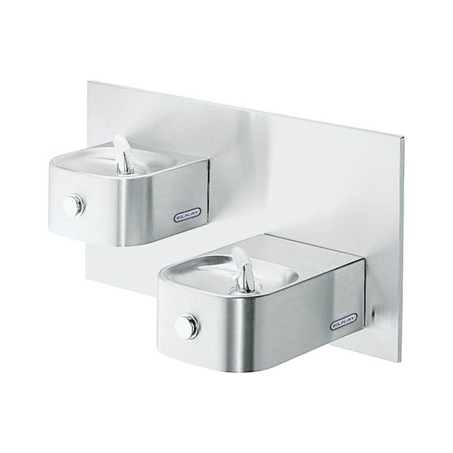 Elkay - Soft Sides Bi-Level Fountain Non-Filtered Non-Refrigerated, Stainless - Stainless Steel