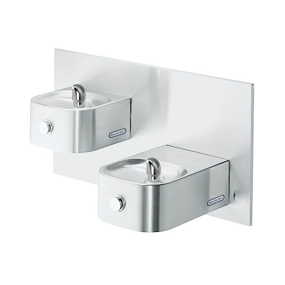 Elkay - Soft Sides Bi-Level Fountain Non-Filtered Non-Refrigerated, Freeze Resistant Stainless - Stainless Steel