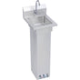 Elkay - Hand Sink, 14X17 OA, 10X12X5 Bowl, Pedestal Base & Foot Valve,Faucet, 18 GA 300 Series SS, NSF - No.4 Finish