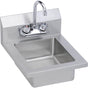 Elkay - Hand Sink, 14X17 OA, 10X12X5 Bowl, Faucet, 18 GA 300 Series SS, NSF - No.4 Finish