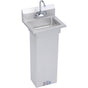 Elkay - Hand Sink, 18X15 OA, 14X10X5 Bowl, Pedestal Base & Foot Valve,Faucet, 18 GA 300 Series SS, NSF - No.4 Finish