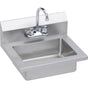 Elkay - Hand Sink, 18X15 OA, 14X10X5 Bowl, Faucet, 18 GA 300 Series SS, NSF - No.4 Finish