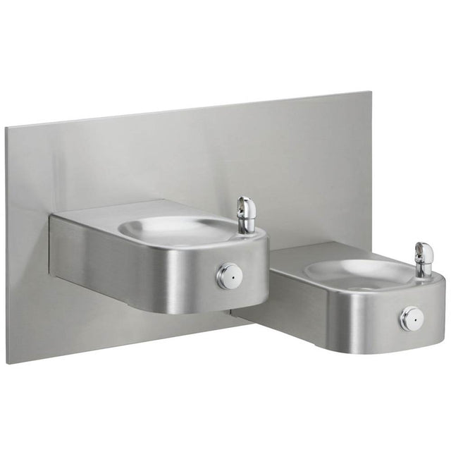 Elkay - Soft Sides Heavy Duty Bi-Level Reverse Fountain, Non-Filtered Non-Refrigerated Stainless - Stainless Steel