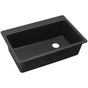 Elkay - Quartz Classic 33'' x 22'' x 9-1/2'' Single Bowl Drop-in Sink, Black - Black