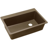 Elkay - Quartz Classic 33'' x 22'' x 9-1/2'' Single Bowl Drop-in Sink, Mocha - Mocha