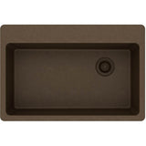 Quartz Classic 33'' x 22'' x 9-1/2'' Single Bowl Drop-in Sink, Black