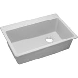Elkay - Quartz Classic 33'' x 22'' x 9-1/2'' Single Bowl Drop-in Sink, White - White
