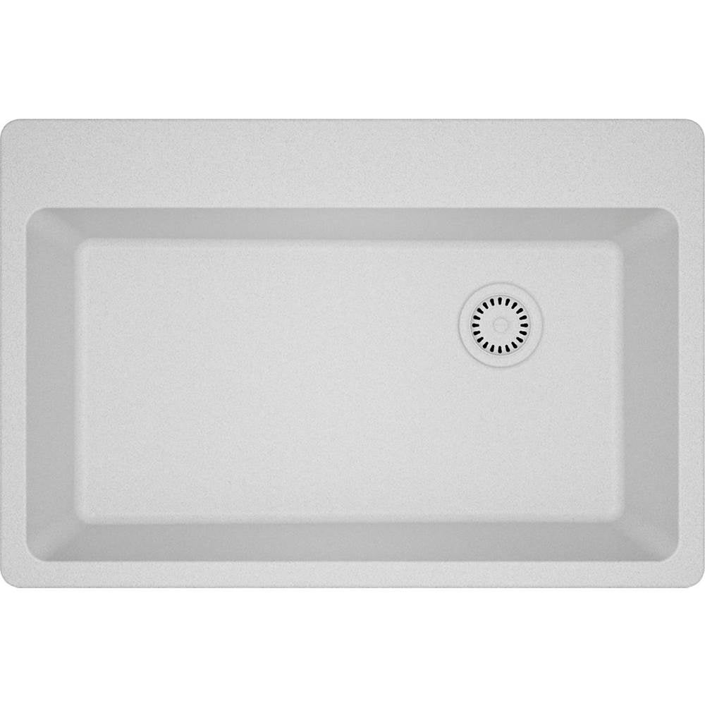 Quartz Classic 33'' x 22'' x 9-1/2'' Single Bowl Drop-in Sink, Black