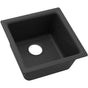 Elkay - Quartz Classic 15-3/4'' x 15-3/4'' x 7-11/16'' Single Bowl Dual Mount Bar Sink, Black - Black