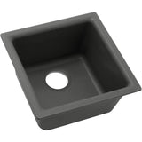 Elkay - Quartz Classic 15-3/4'' x 15-3/4'' x 7-11/16'' Single Bowl Dual Mount Bar Sink, Dusk Gray - Dusk Gray