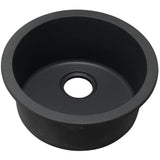 Elkay - Quartz Classic 18-1/8'' x 18-1/8'' x 7-1/2'' Single Bowl Dual Mount Bar Sink, Black - Black