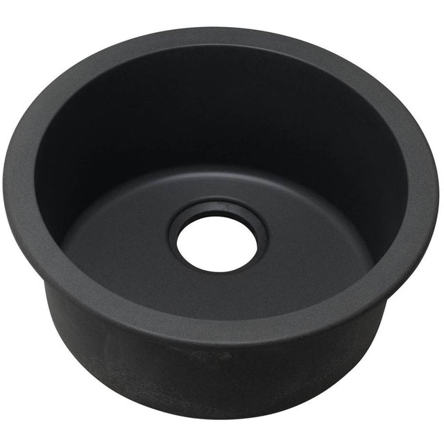 Elkay - Quartz Classic 18-1/8'' x 18-1/8'' x 7-1/2'' Single Bowl Dual Mount Bar Sink, Black - Black