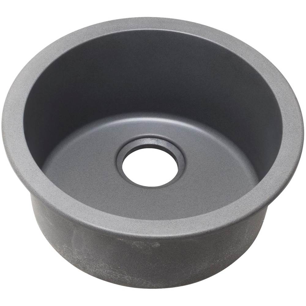 Elkay - Quartz Classic 18-1/8'' x 18-1/8'' x 7-1/2'' Single Bowl Dual Mount Bar Sink, Greystone - Greystone