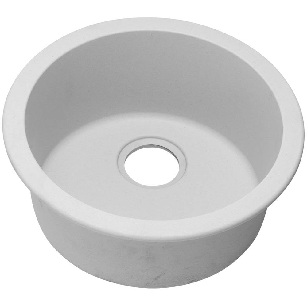 Elkay - Quartz Classic 18-1/8'' x 18-1/8'' x 7-1/2'' Single Bowl Dual Mount Bar Sink, White - White