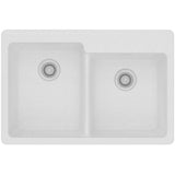 Quartz Classic 33'' x 22'' x 9-1/2'' Double Bowl Drop-in Sink, Black
