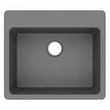 Quartz Classic 25'' x 22'' x 9-1/2'' Single Bowl Drop-in Sink, Black