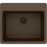 Quartz Classic 25'' x 22'' x 9-1/2'' Single Bowl Drop-in Sink, Black