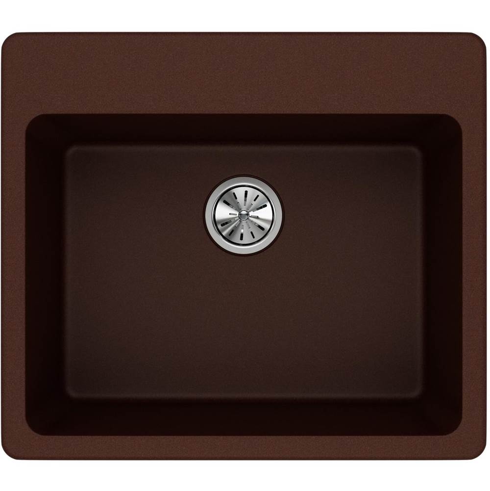 Quartz Classic 25'' x 22'' x 9-1/2'' Single Bowl Drop-in Sink, Black