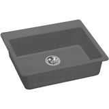 Elkay - Quartz Classic 25'' x 22'' x 5-1/2'' Drop-in ADA Sink with Perfect Drain, Greystone - Greystone