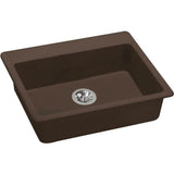 Elkay - Quartz Classic 25'' x 22'' x 5-1/2'' Drop-in ADA Sink with Perfect Drain, Mocha - Mocha