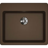 Quartz Classic 25'' x 22'' x 5-1/2'' Drop-in ADA Sink with Perfect Drain, Black