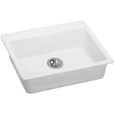 Elkay - Quartz Classic 25'' x 22'' x 5-1/2'' Drop-in ADA Sink with Perfect Drain, White - White