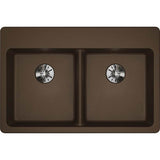 Quartz Classic 33'' x 22'' x 5-1/2'' Drop-in ADA Sink with Perfect Drain, Black