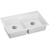Elkay - Quartz Classic 33'' x 22'' x 5-1/2'' Drop-in ADA Sink with Perfect Drain, White - White
