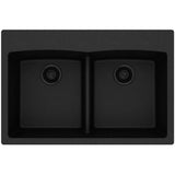 Quartz Classic 33'' x 22'' x 10'' Double Bowl Drop-in Sink with Aqua Divide