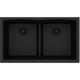 Quartz Classic 33'' x 19'' x 10'' Double Bowl Undermount Sink with Aqua Divide