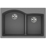 Quartz Classic 33'' x 22'' x 10'' Double Bowl Drop-in Sink with Aqua Divide