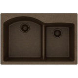 Quartz Classic 33'' x 22'' x 10'' Double Bowl Drop-in Sink with Aqua Divide