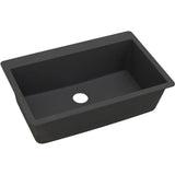 Elkay - Quartz Classic 33'' x 20-7/8'' x 9-7/16'' Single Bowl Drop-in Sink, Black - Black