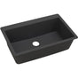 Elkay - Quartz Classic 33'' x 20-7/8'' x 9-7/16'' Single Bowl Drop-in Sink, Black - Black