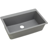 Elkay - Quartz Classic 33'' x 20-7/8'' x 9-7/16'' Single Bowl Drop-in Sink, Greystone - Greystone