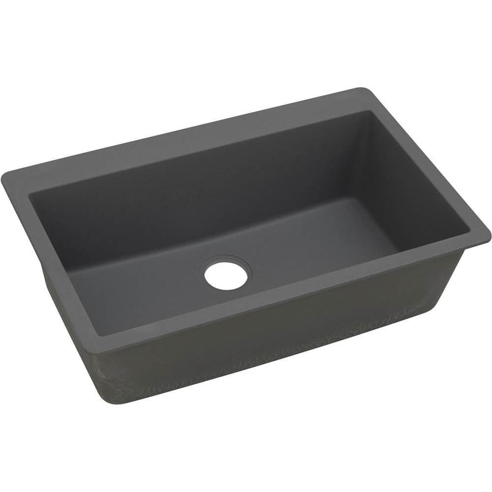 Elkay - Quartz Classic 33'' x 20-7/8'' x 9-7/16'' Single Bowl Drop-in Sink, Dusk Gray - Dusk Gray