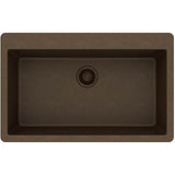 Quartz Classic 33'' x 20-7/8'' x 9-7/16'' Single Bowl Drop-in Sink, Black