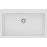 Quartz Classic 33'' x 20-7/8'' x 9-7/16'' Single Bowl Drop-in Sink, Black