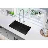 Quartz Classic 33'' x 18-7/16'' x 9-7/16'' Single Bowl Undermount Sink, Black