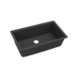 Elkay - Quartz Classic 33'' x 18-7/16'' x 9-7/16'' Single Bowl Undermount Sink, Black - Black