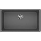 Quartz Classic 33'' x 18-7/16'' x 9-7/16'' Single Bowl Undermount Sink, Black